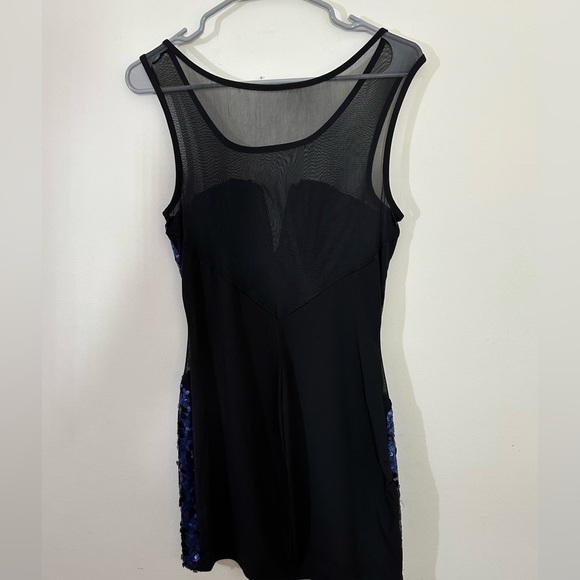 Trixxi sz 11 dress formal style with royal blue and some gold sequins front only - Picture 9 of 12